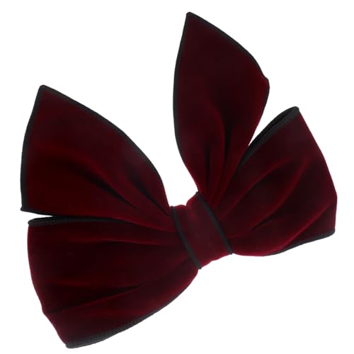 minkissy Einfarbige Schleife Haarnadel Für Damen Haarschmuck Mit Zarter Schleife Hochzeits Und Party Accessoire Für Mädchen Stilvolle Haarspange in Weinrot Für Alltägliche Nutzung Und von minkissy