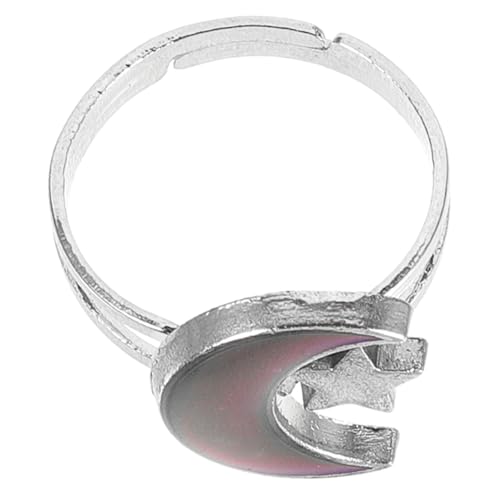 minkissy Farbwechselnder Mondring Stimmungsring Für Frauen Und Mädchen Verstellbarer Ring Mit Farbwechseltechnologie Modeschmuck Für Party Und Alltag von minkissy