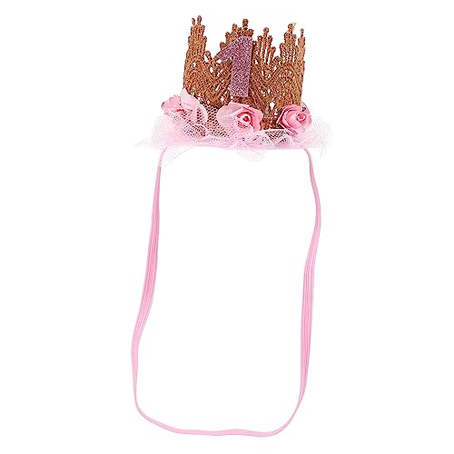 minkissy Kindergeburtstag Stirnband Neugeborene Baby Foto Requisiten Baby-mädchen-geschenk Monatliche Fotodecke Für Babys Erster Geburtstag Hüte Prinzessin Kleine Geburtstags-outfit Plastik von minkissy