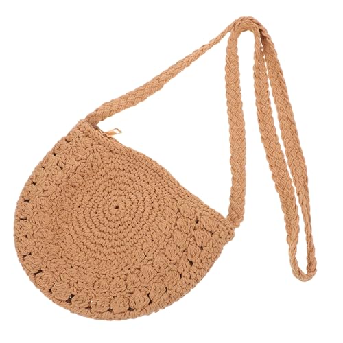 minkissy Geflochtene Retro Geldbörse Boho Umhängetasche Kleine Boho Umhängetasche Für Damen Gewebte Taschen Für Damen Gewebte Handtasche Häkelhandtasche von minkissy