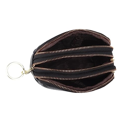 minkissy Geldbörse Damen mit Schlüsselring Brieftasche mit Reißverschlüssen für Münzen Autoschlüssel für Einkaufen Reisen von minkissy