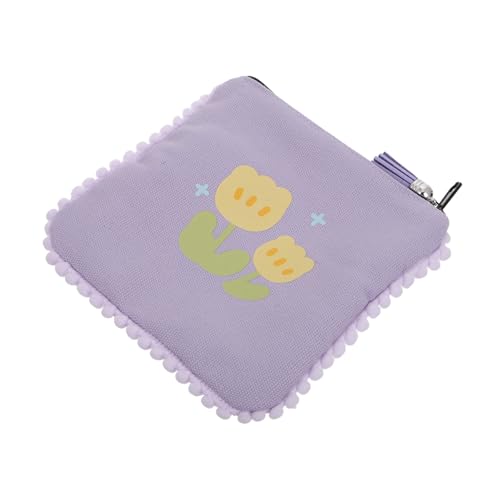 minkissy Cute Tassel Purse Für Damen Tragbarer Kleiner Reißverschluss-münzbeutel Canvas Zartem Für Mädchen Und Mädchen Organisiert Kleingeld Und Tasche von minkissy