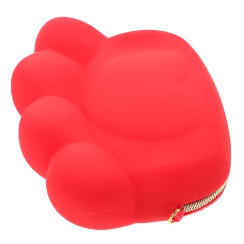 minkissy Tragbare Silikon Geldbörse Im Cat Claw Design Kleine Vielseitige Handtasche Für Damen Als Schultertasche Oder Handtasche in Rot Aus Weichem Material Für Komfortablen von minkissy