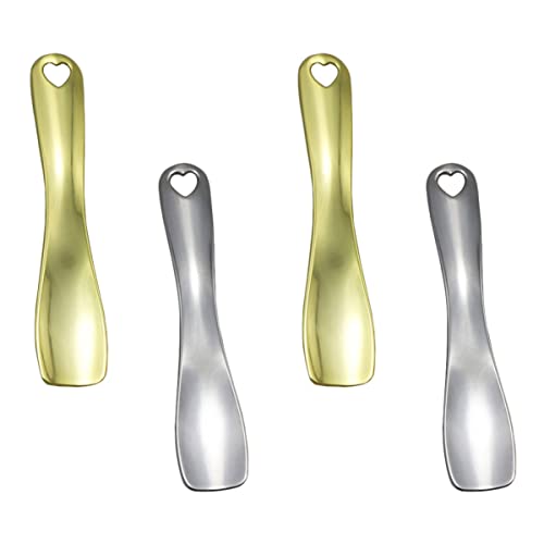 minkissy 4stücke Zinklegierung Gesichtscreme Löffel Für Augencreme Hautpflege Und Make-up Schönheitswerkzeug Für Zuhause Silber von minkissy