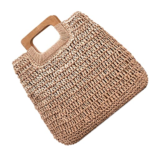 minkissy Gewebte Strandtasche Mit Großem Fassungsvermögen Tragbare Aufbewahrungstasche Für Schmuck Handy Snacks Als Partytasche Einkaufstasche Oder Handtasche Für Damen Und Freunde von minkissy