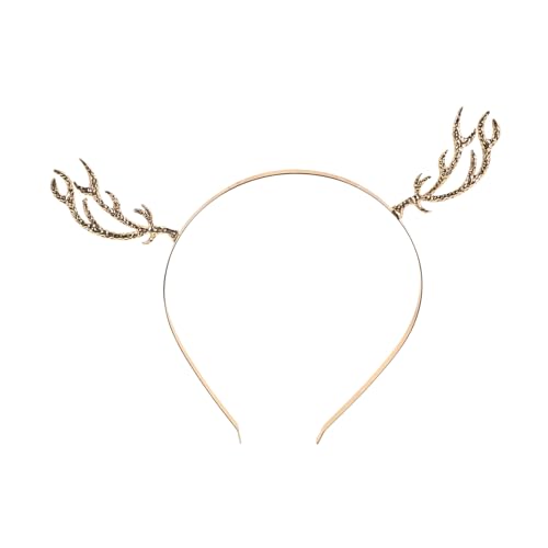 minkissy Rentier Stirnband Mit Geweihdesign Haarband Elchhorn-kopfschmuck Party-accessoire Für Damen Und Mädchen Weihnachts-haarreif Aus Metall Für Festivals Und Cosplay von minkissy