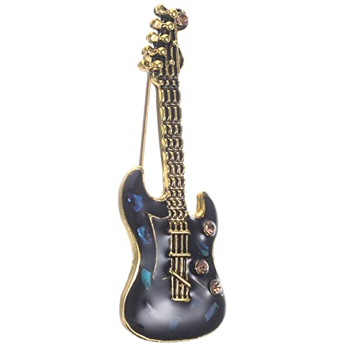 minkissy Gitarre Brosche Anstecknadel für Frauen Männer Musikalisches Kreative Kleidung Deko für Festivals Partys Vielseitiger Gitarren Style Accessoire von minkissy