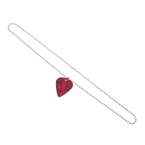 minkissy Gitarrenplektrum Halskette Kreatives Schmuckstück für Gitarristen Stilvoller Gitarren Pendant für Damen und Herren Leicht Elegant für Akustische und Elektrische Gitarre von minkissy