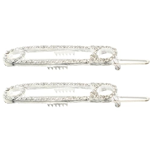 minkissy Glitzer Haare 2st Haarnadel Haarschmuck Hair Accessories Hairpins Haar-accessoires Für Hair Bow Clip Stift Mädchen Produkte Abs Haarschmuck Für Damen Haarspangen Metall Silver Haare Flechten von minkissy