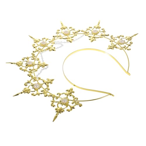 minkissy Goldene Krone Haarreif Headdress Für Cosplay Halloween Und Partys Leicht Und Für Besondere Anlässe Verleiht Deinem Look Einen Glamourösen Touch von minkissy
