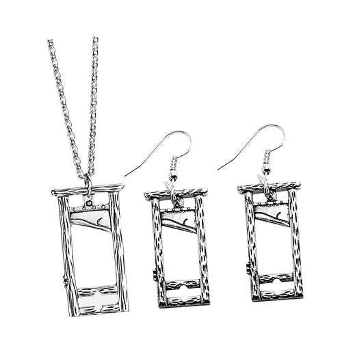 minkissy Gothic Schmuckset Guillotine Halskette und Ohrringe Hochwertiger Einzigartiges Halloween Design für Damen und Herren Stilvoll und Individuell minkissy Gothic Schmuckset Guillotine Halskette und Ohrringe Hochwertiger Einzigartiges Halloween Design für Damen und Herren Stilvoll und Individuell von minkissy