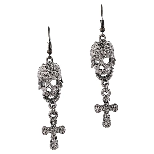 minkissy Gothic Skull Dangle Ohrringe Punk Schmuck Halloween Damen Leicht Halloween Party Kreativ Langlebig Modisch von minkissy