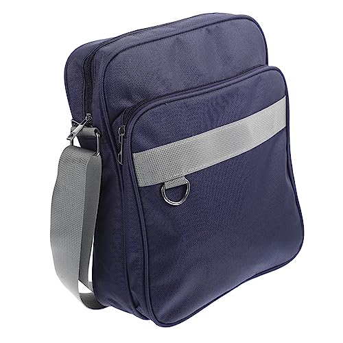minkissy Große Kapazität Stofftasche für Studenten Verstellbare Schultertasche im Modischen Design für Freizeit Einkaufen Ausflüge mit Reißverschluss für Sicheren Transport von minkissy