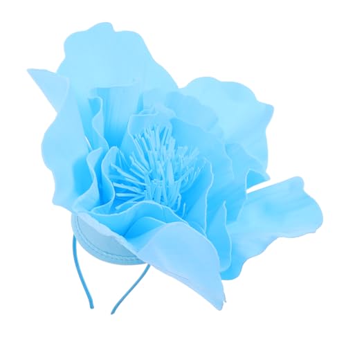 minkissy Großer Blumen Haarreif aus Leichtem EVA Material Romantisches Braut Haarschmuck Accessoire Bequemer Cocktail Hut für Hochzeitsfeiern Vintage Fascinator für Braut und Gäste von minkissy