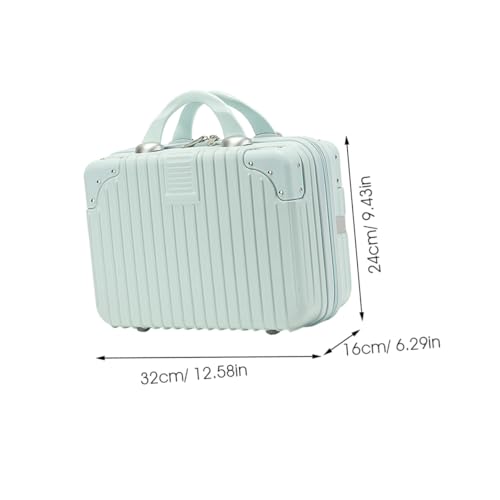 minkissy Großer Kosmetikkoffer mit Hoher Kapazität Tragbarer Make up Organizer für Reisen Vielseitiger Schminkkoffer in Hellgrün Robustes Aufbewahrungsetui für Kosmetik und Bürobedarf von minkissy