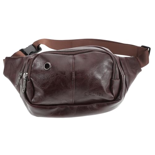 minkissy Gürteltasche Aus Pu-Material Für Damen Hüfttasche Und Strapazierfähig Große Reisetasche Für Outdoor-aktivitäten Wandern Und Täglichen Gebrauch Braun von minkissy