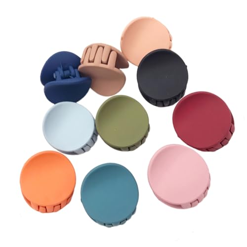 minkissy Haar-accessoires-set Für Mädchen 10-teilig Mini-haarspangen Runde Haarspangen Macarons Bequem Leicht Festliche Party-clips Zufällige Farbe von minkissy