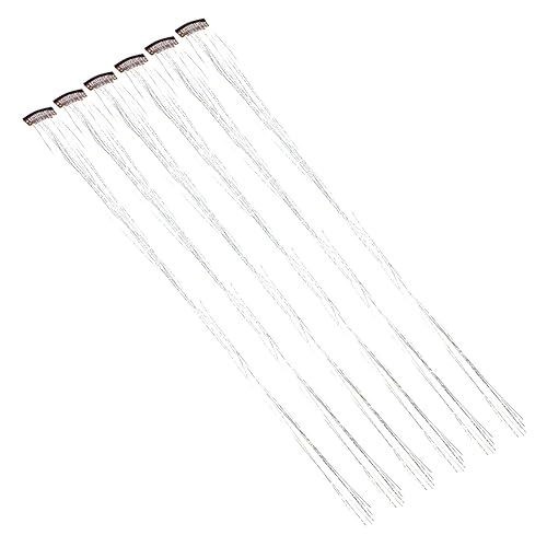 minkissy Funkelnde Haarteile Mit Glitzer-lametta Für Frauen – 6 Stück Feenhaar-lametta-extensions von minkissy