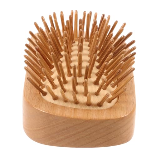 minkissy Haarbürste aus Buchenholz Kleine Massagebürste für Damen Entwirrung und Styling für Haartypen Tragbar für Unterwegs Sanfte Anwendung Kopfhautverletzungen von minkissy