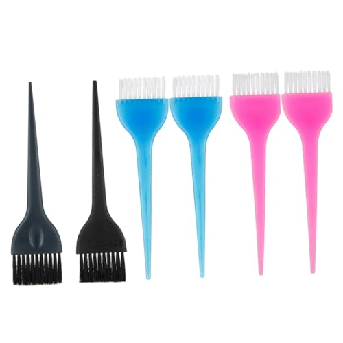 minkissy Haarbürsten-set 6-teilig Haarfärbepinsel Mit Bunter Spitze Für Frauen Haarfarben- in Salonqualität Glatter Griff Für Das Haarstyling Zu Hause von minkissy