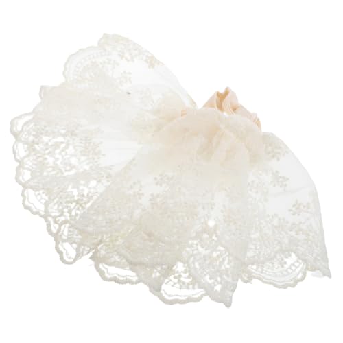 minkissy Haare im französischen Stil knusprig Band elegant Pferdeschwanz haarschmuck elastisches Haargummi Haargummis für Mädchen Weiche Haarbindungen Stoff Beige von minkissy