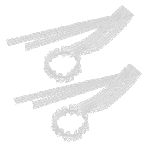 minkissy 2stücke Geflochtene Haarseile Aus Spitze Elastische Haargummis Für Mädchen Modische Haarbänder Mit Schleife Vielseitige Haaraccessoires Für Hochsteckfrisuren Und Zöpfe von minkissy