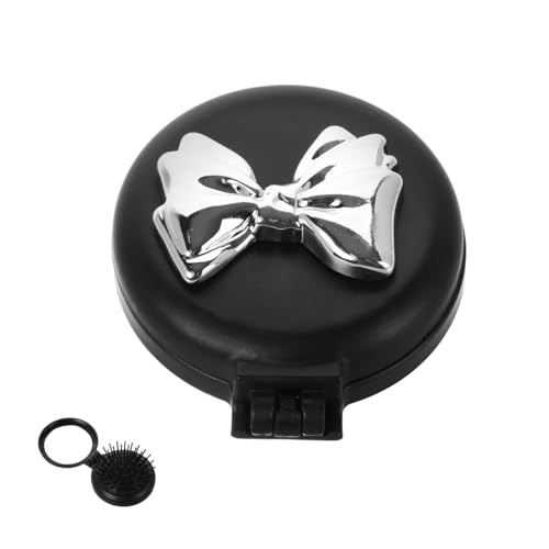 minkissy Haarkamm Mit Spiegel Schleife Reise-haarbürste Für Damen Tragbare Taschenbürste Leichte Faltbare Haarbürste Für Den Täglichen Gebrauch von minkissy