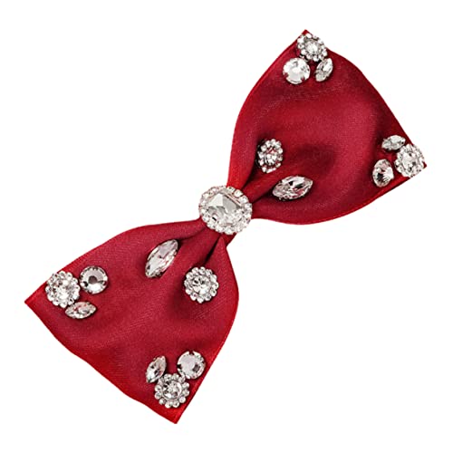 minkissy Haarschleifenclip Mit Strasssteinen Für Frauen Haarspange Mit Schleife Elegante Haarnadeln Mit Schleife Für Mädchen von minkissy