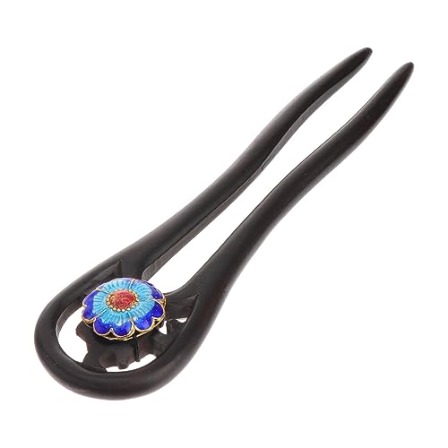 minkissy Haarnadel Aus Sandelholz Mit Zwei Zinken U-förmiger Chignon-haarnadel Für Frauen Sichere Und Frisur von minkissy