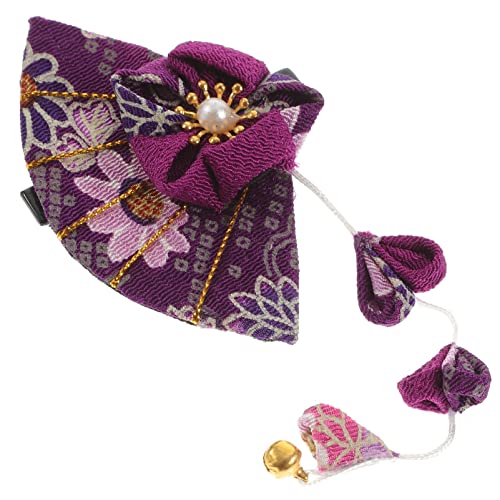 Haarnadel Brautkopfschmuck Für Die Hochzeit Blumen-haarspangen Haarspange Im Japanischen Stil Asiatische Haaraccessoires Kleidung Bettwäsche Aus Baumwolle Violett Mädchen Fräulein von minkissy