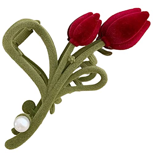 minkissy Haarspangen Für Damen Keine Falten Blumen-haarspangen Große Haarklammer Aus Samt Für Partys Und Zeremonien von minkissy