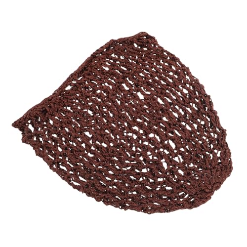 minkissy Haarnetz gewebter Kranz Curls Haarabdeckung Accessoire schwangere Frauen -Yogahosen -Hosen Frosted Yogahosen Komfort Haaretz Mesh weicher Rayon Snood Netznetz häkeln Coffee von minkissy