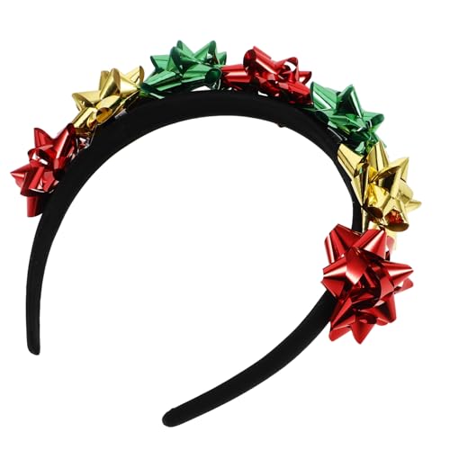 minkissy Haarreif Mit Schleife Für Weihnachten Haarband Mit Weihnachtsblumenaccessoires Kopfbedeckung Für Festivals Haarschmuck Für Weihnachtsfeiern Und Neujahrsveranstaltungen Passend Zu v von minkissy