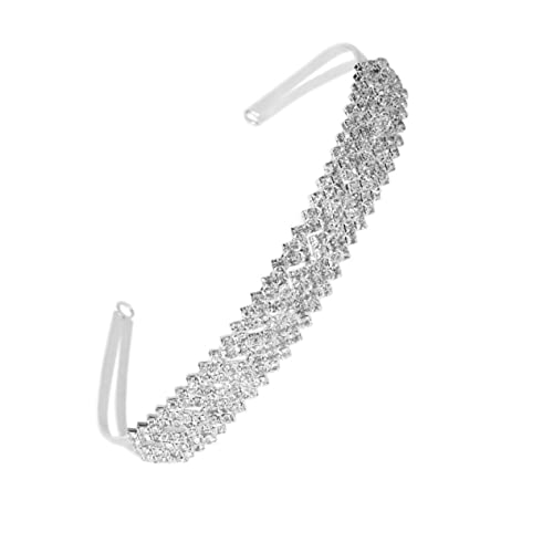 minkissy Haarreifen mit Perlen für Damen, modisch, für Erwachsene, Schmuck, Tiara, Hochzeit, Haarspangen, Strass-Haarspangen, Kristall-Haarband, glitzernde Stirnbänder für Frauen, ausgefallene Braut, von minkissy