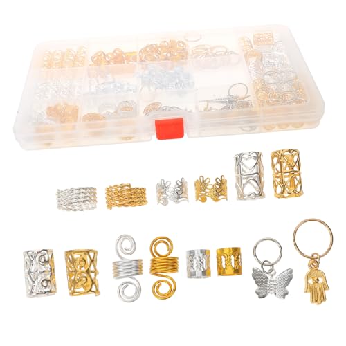 minkissy Dreadlocks-schmuckset 185-teilig Haarzopf Zinklegierung Angenehm Zu Tragen von minkissy