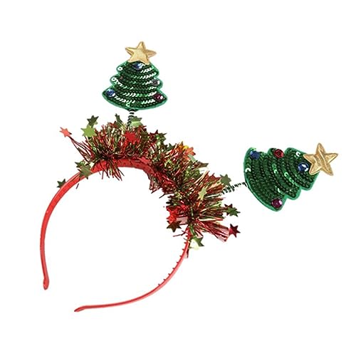 minkissy Haarspange Weihnachtsbaum Party-kopfschmuck Weihnachts-haarreif Haarspange Stirnband Für Damen Weihnachtsstirnband Haarreif Weihnachtsbaum von minkissy