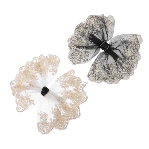 minkissy Haarschleifenclip Für Damen Spitzenstickerei Schleife Haarnadel Große Schleife Haarspangen-set Modisches Accessoire Für Damenhaar von minkissy