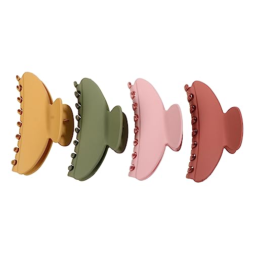 minkissy 4stücke Große Haarklammer Für Frauen Haar Kiefer Klaue Clips Clamp Pferdeschwanz Halter Haar Zubehör Rutschfest Und Sicher Geeignet Für Dickleichtes Glattes Oder Lockiges von minkissy