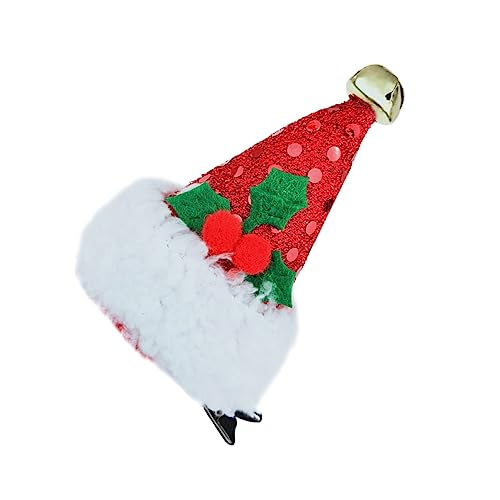 minkissy Weihnachtsdekorationen Weihnachtsmütze Haarspange Weihnachtshaarspangen Weihnachtshaarnadel Weihnachtsmütze Krokodilklemmen-party Für Weihnachtsmützen Pailletten Strümpfe Kind von minkissy