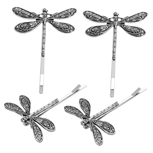 minkissy 4stücke Retro Libelle Haarspange Metall Haarnadel Vintage Haarspange Land Stil Frauen Haarclip Decor von minkissy