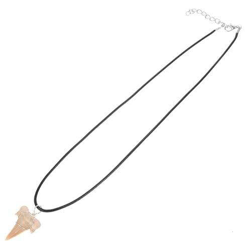 minkissy Haifischzahn Halskette für Frauen Handgefertigter Anhänger aus Echtem Haifischzahn Einzigartiger Retro Stil Vielseitiger Schmuck für Besondere Anlässe und Alltag von minkissy