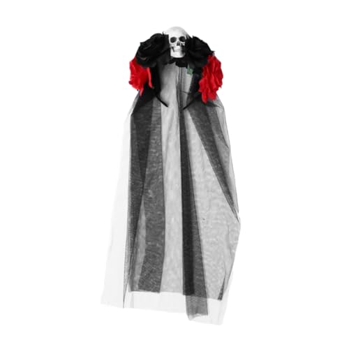 minkissy Halloween Haarband Mit Floralen Schleier Und Simulation Blumenkopfschmuck Stirnband Für Halloween Party Hautverträglich Und Hohe Qualität von minkissy