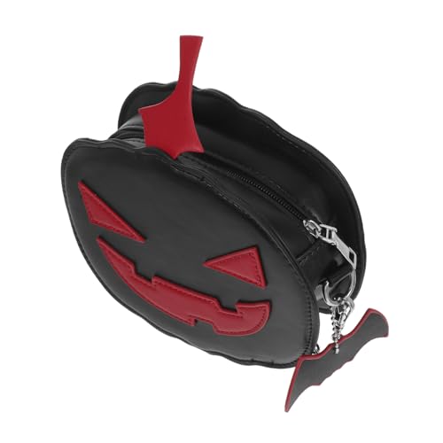 minkissy Kürbistasche Mit Kette Halloween-umhängetasche Aus Pu-material Party-accessoire Für Damen Und Mädchen Geräumig Und Leicht Zu Tragen von minkissy