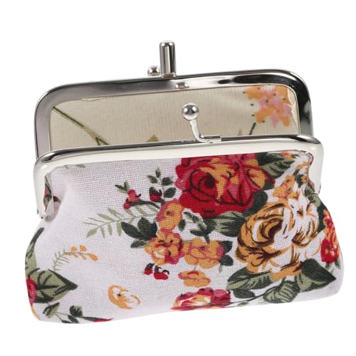 minkissy Damenbrieftasche Mit Großem Fassungsvermögen Münztasche Aus Dopplem Canvas Material Mit Blumenmuster Für Münzen Karten Und Kleinigkeiten von minkissy