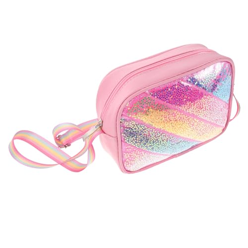 minkissy Cartoon-umhängetasche Für Kleine Mädchen Mit Glitzer-Pailletten Rechteckiger Kindergeldbörse Meerjungfrau-Design Leicht Und Komfortabel Für Kindergarten Und Partygeschenke von minkissy