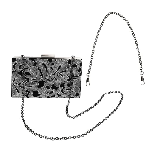 minkissy Bestickte Tasche Für Frauen Party Clutch Aus Hochwertigem Material Kompakte Abendtasche Mit Kette Für Dinnerpartys Und Banketten von minkissy