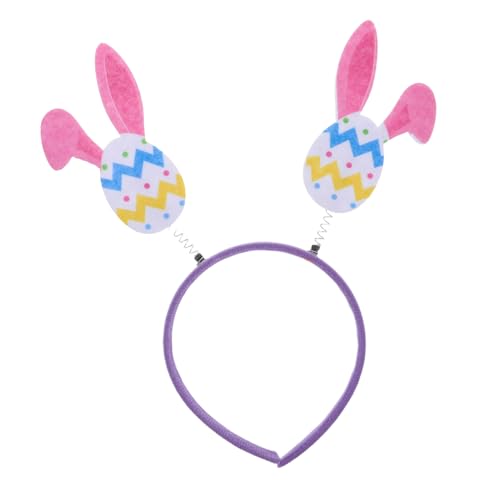 minkissy Hasenohren-stirnband Mit Eiermotiv Haarband Aus Stoff Kaninchenkostüm Kopfbedeckung Für Junge Mädchen Und Erwachsene Für Osterfeiern Verkleidungen Und Cosplay von minkissy