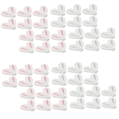 minkissy 40 Stücke Ohr für Haar Clips Ostern-themen Decor Haar Zubehör Bunny Ohren Kopfbedeckungen von minkissy
