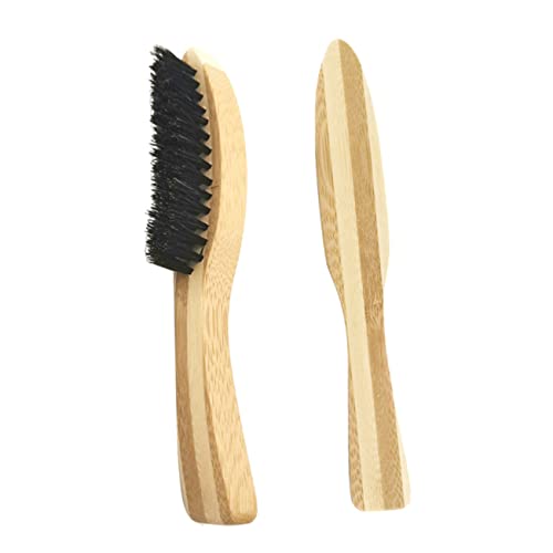 minkissy Bartbürste Für Männer Bartbürste Aus Holz Schnurrbart-styling-tool Bart Glätten Kamm Bürste Zum Auftragen Von Bartbalsam Schnurrbartbürste Stoppelbürste Hölzern Mann Pflege Zubehör von minkissy