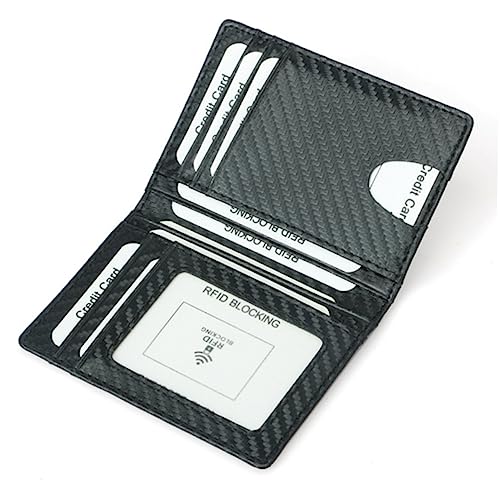 minkissy Carbon Fiber Kartenetui Schlankes Und Leichtes Multi-Cards Wallet Für Büro Und Sicherer Schutz Für Kreditkarten Und Ausweise Schwarz von minkissy